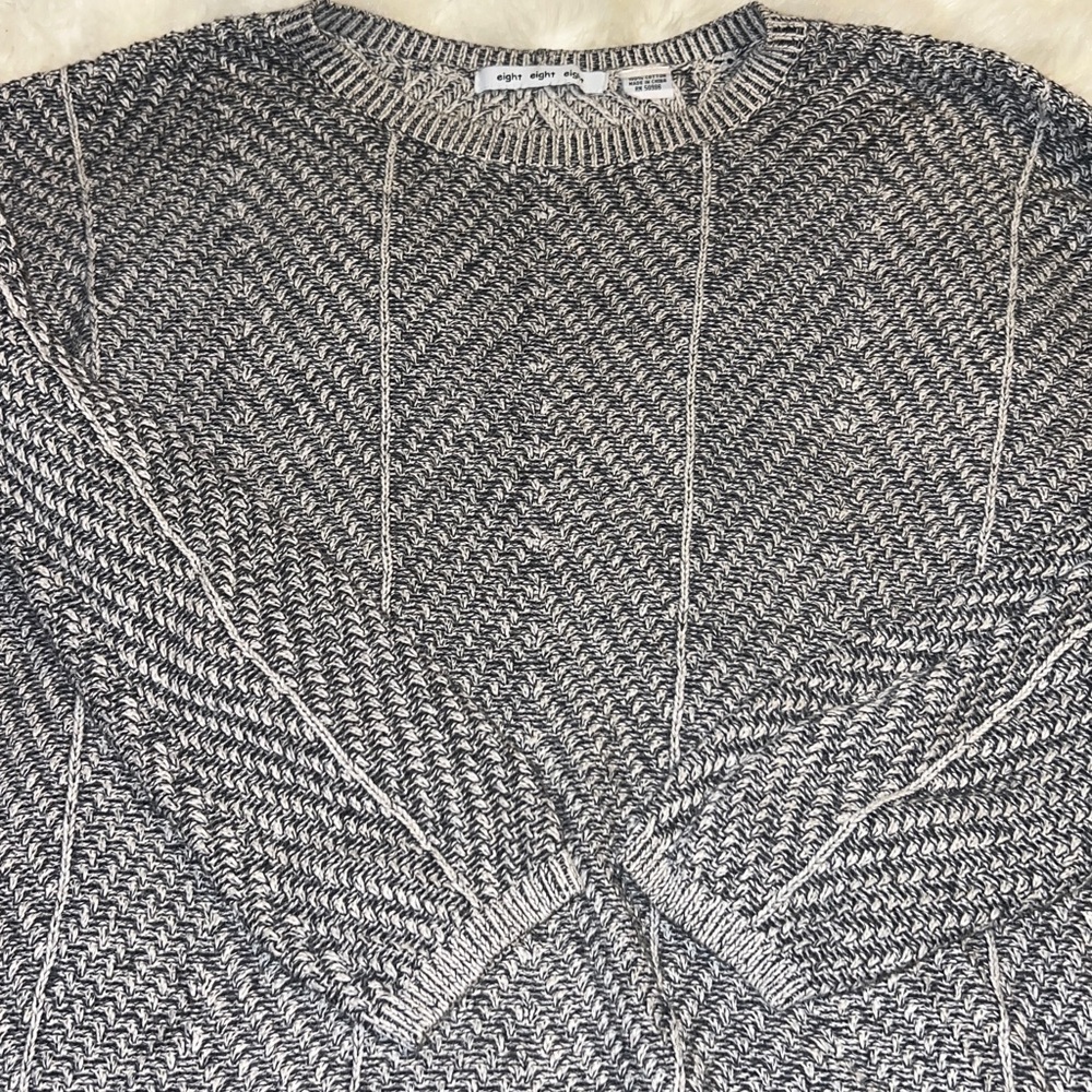 Eight Eight Eight Monochrome Knit Sweater size large